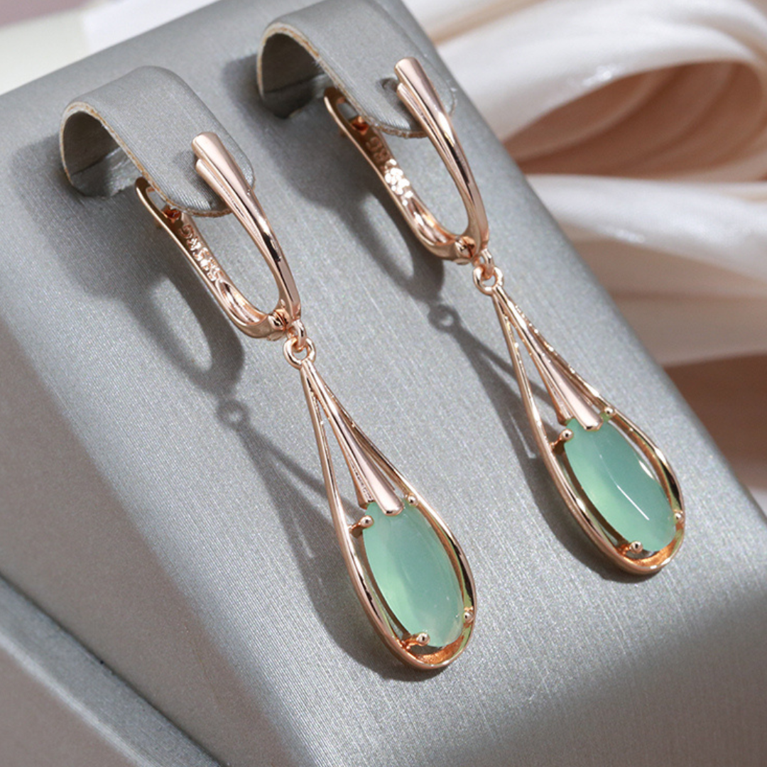 ROSE GOLD SPECIAL EDITION EARRINGS WITH NATURAL STONE