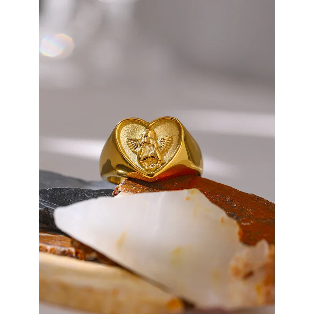 Miriam Angel Heart Ring