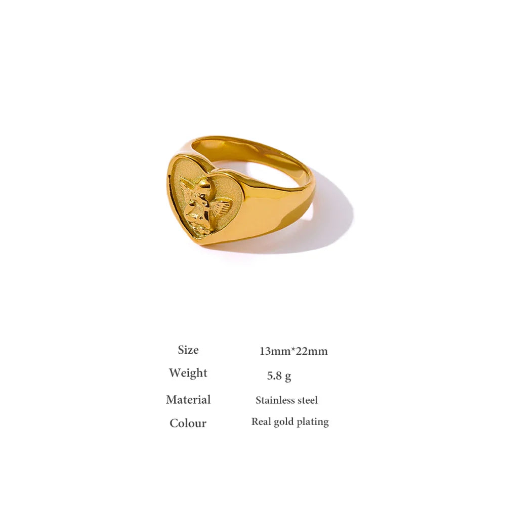 Miriam Angel Heart Ring