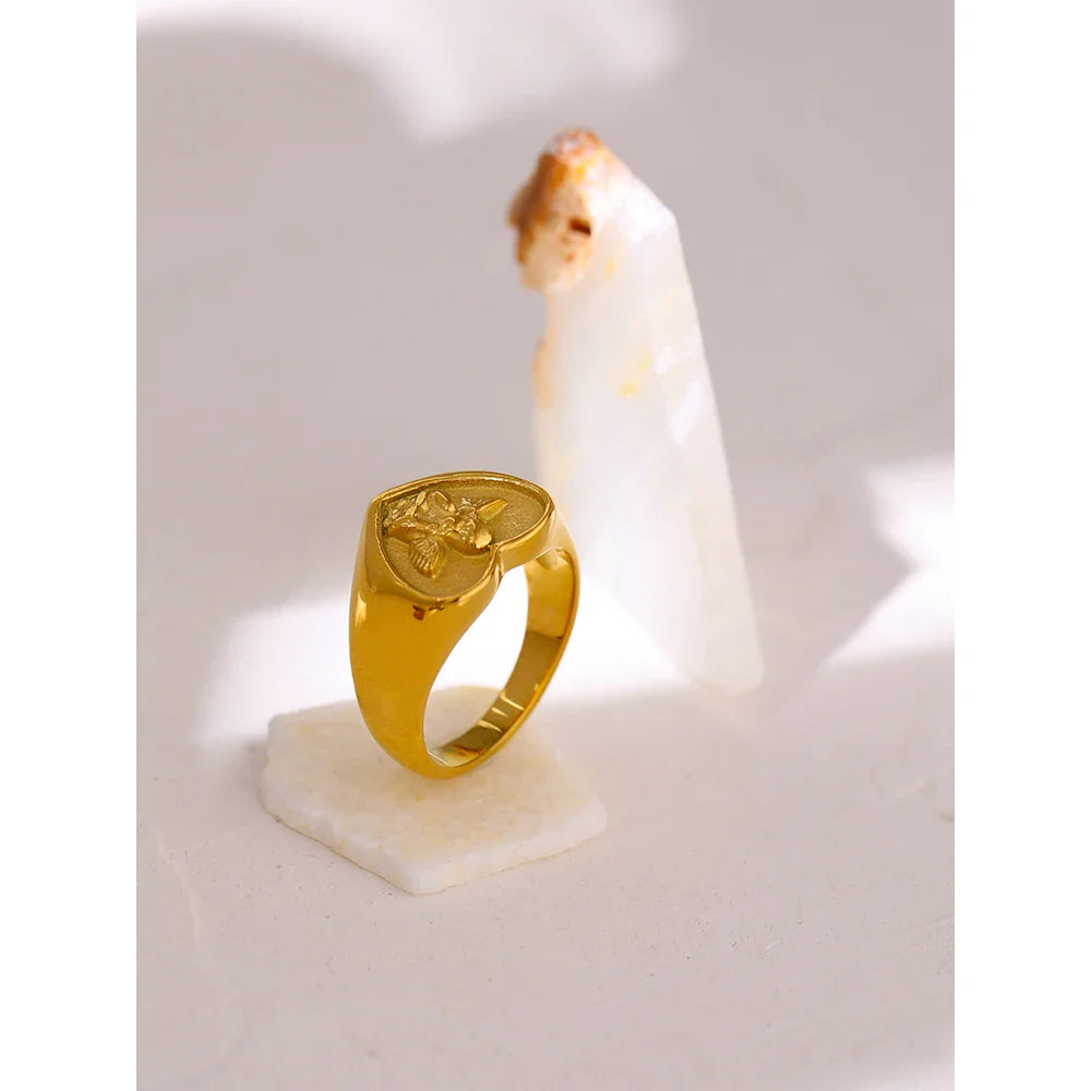 Miriam Angel Heart Ring