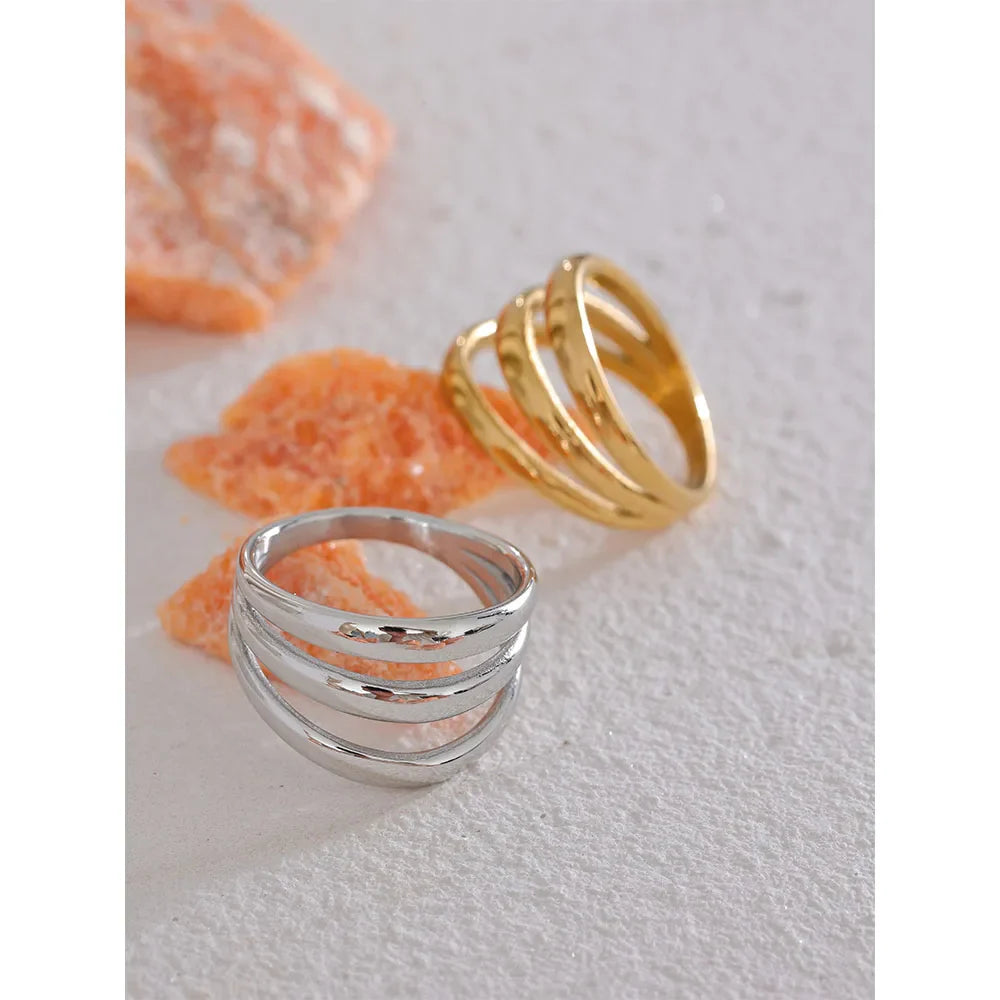 Kenza Layered Wide Ring