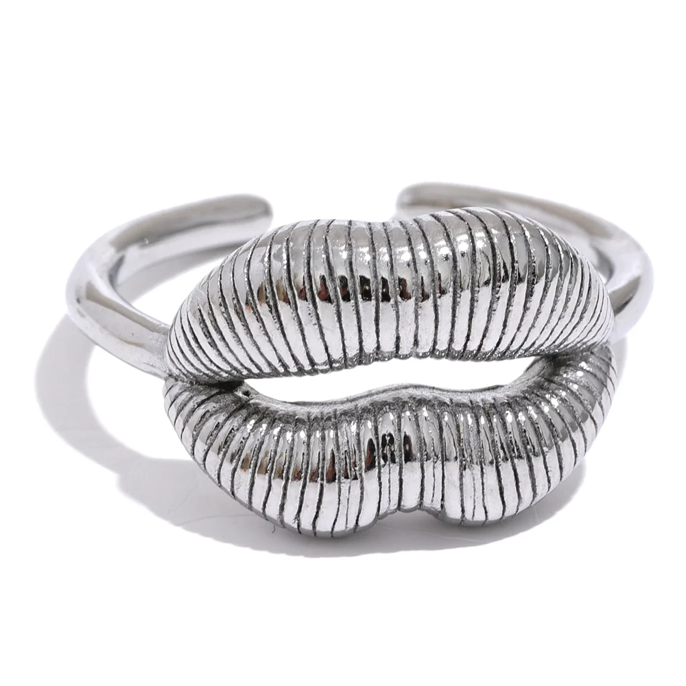 Elaine Lips Open Cuff Ring