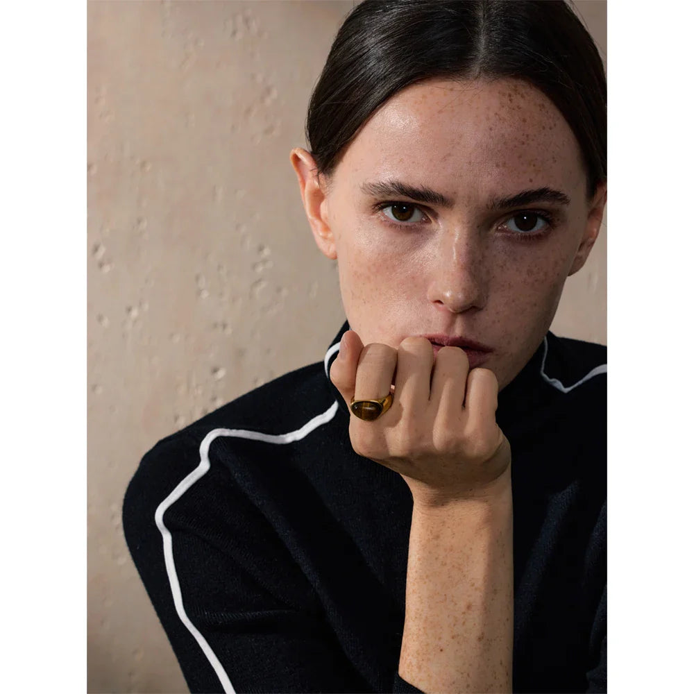Carina Natural Stone Open Cuff Ring