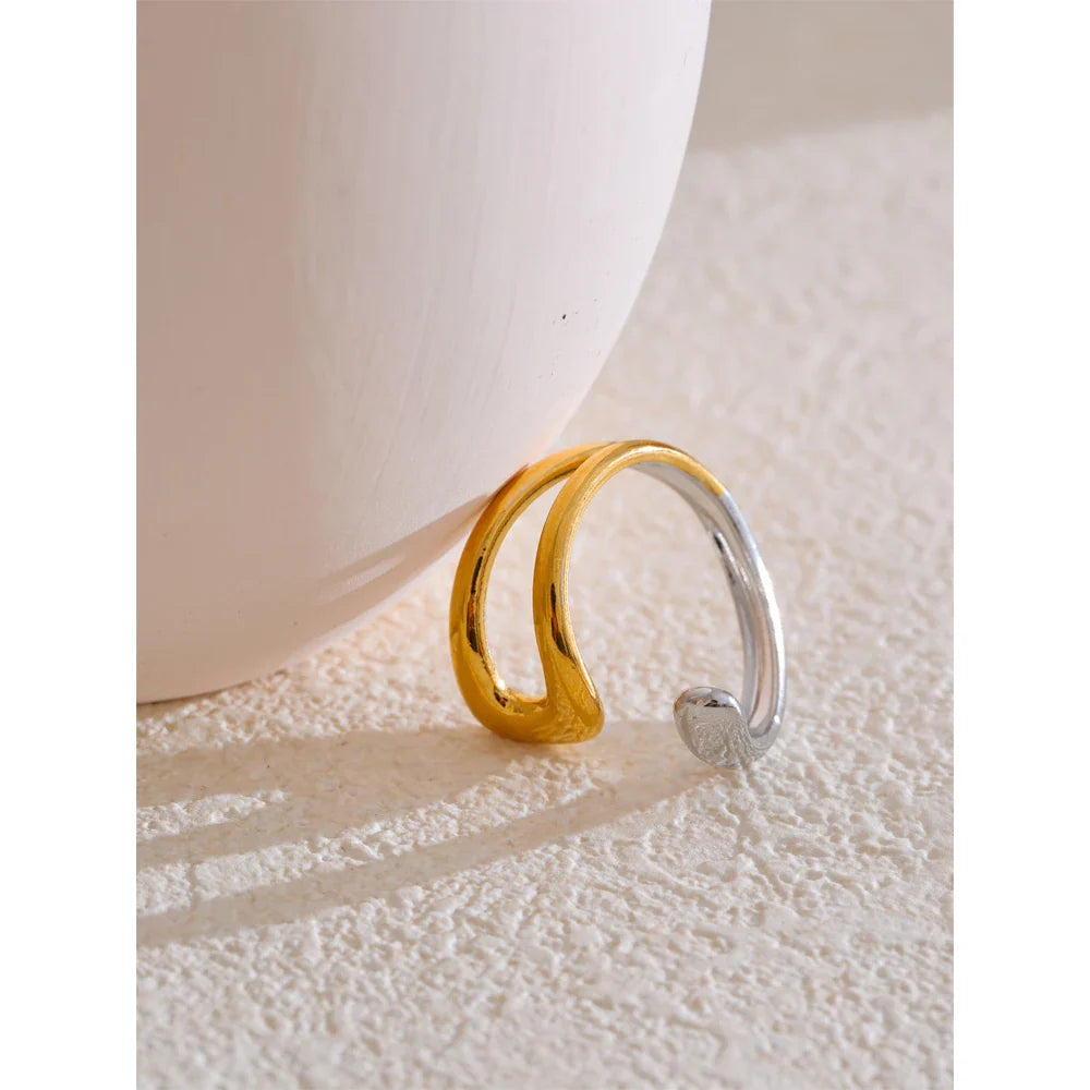 Aiza Geometric Open Cuff Ring