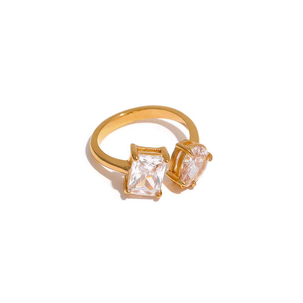 Lenora Brilliant Cuff Ring