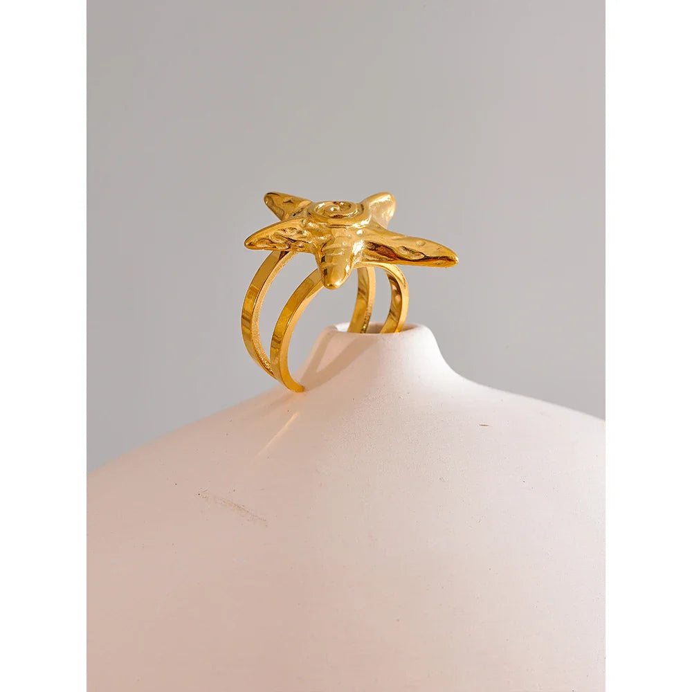 Ameya Starfish Cuff Ring