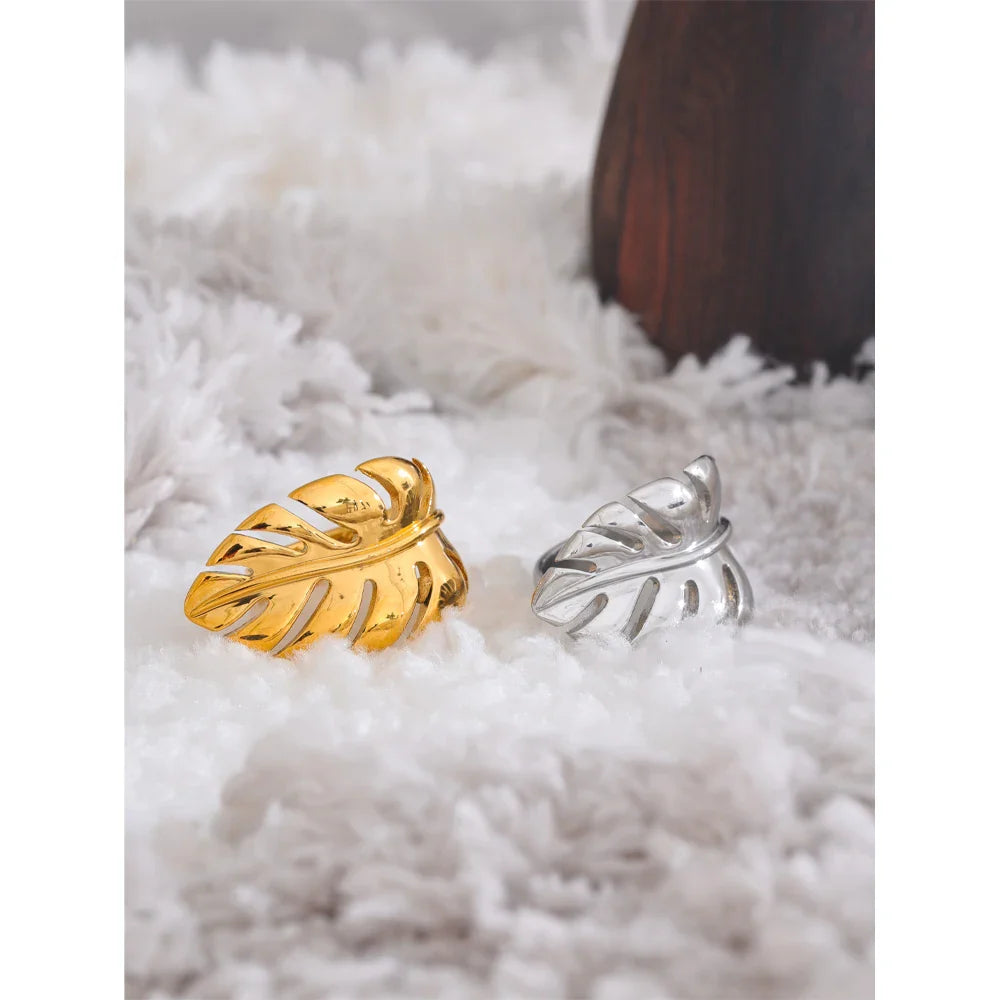 Pippa Leaf Cuff Ring