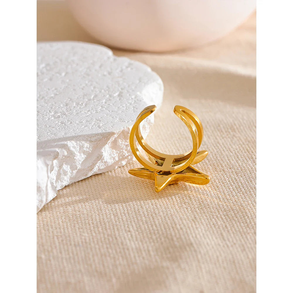 Ameya Starfish Cuff Ring