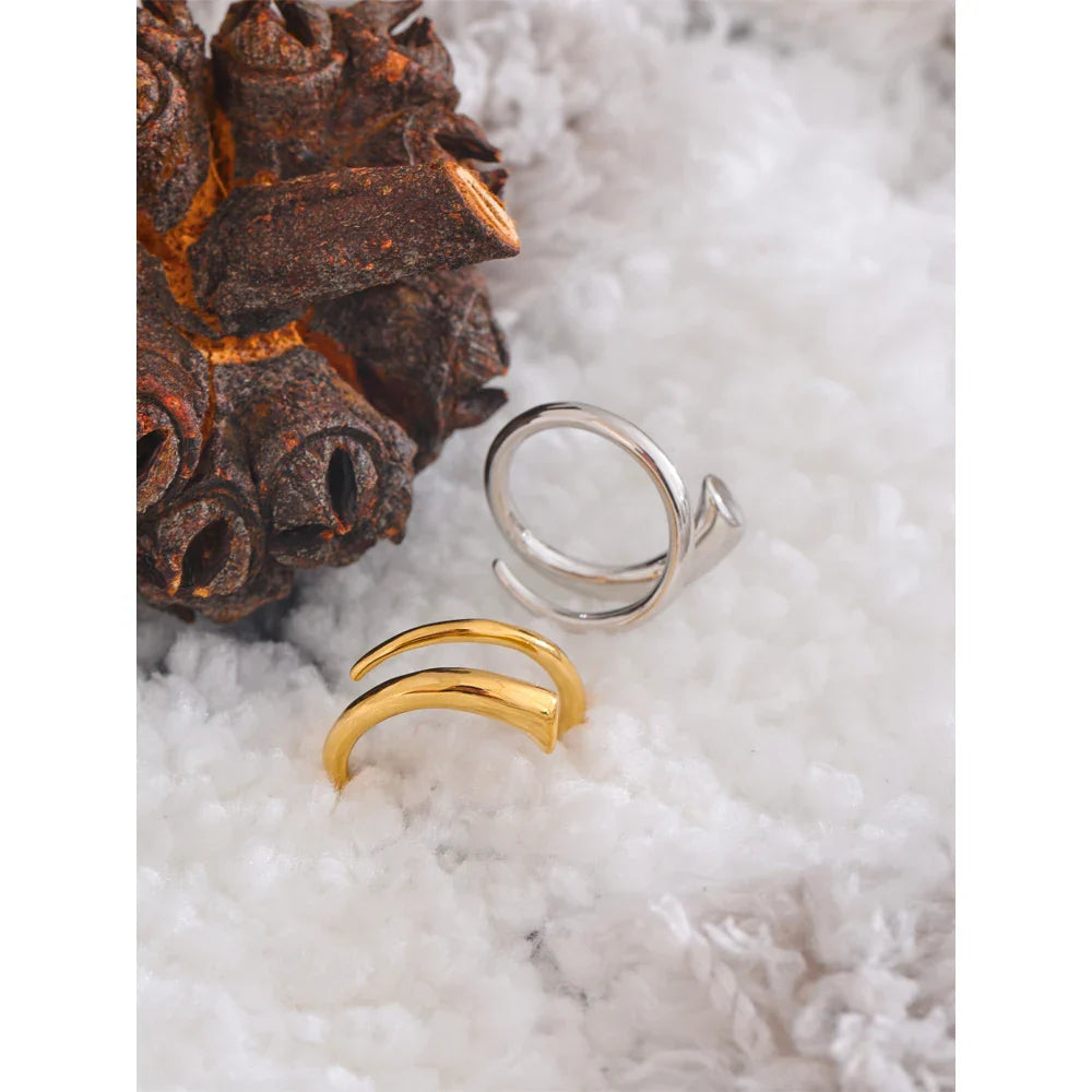 Sylvia Minimalist Cuff Ring