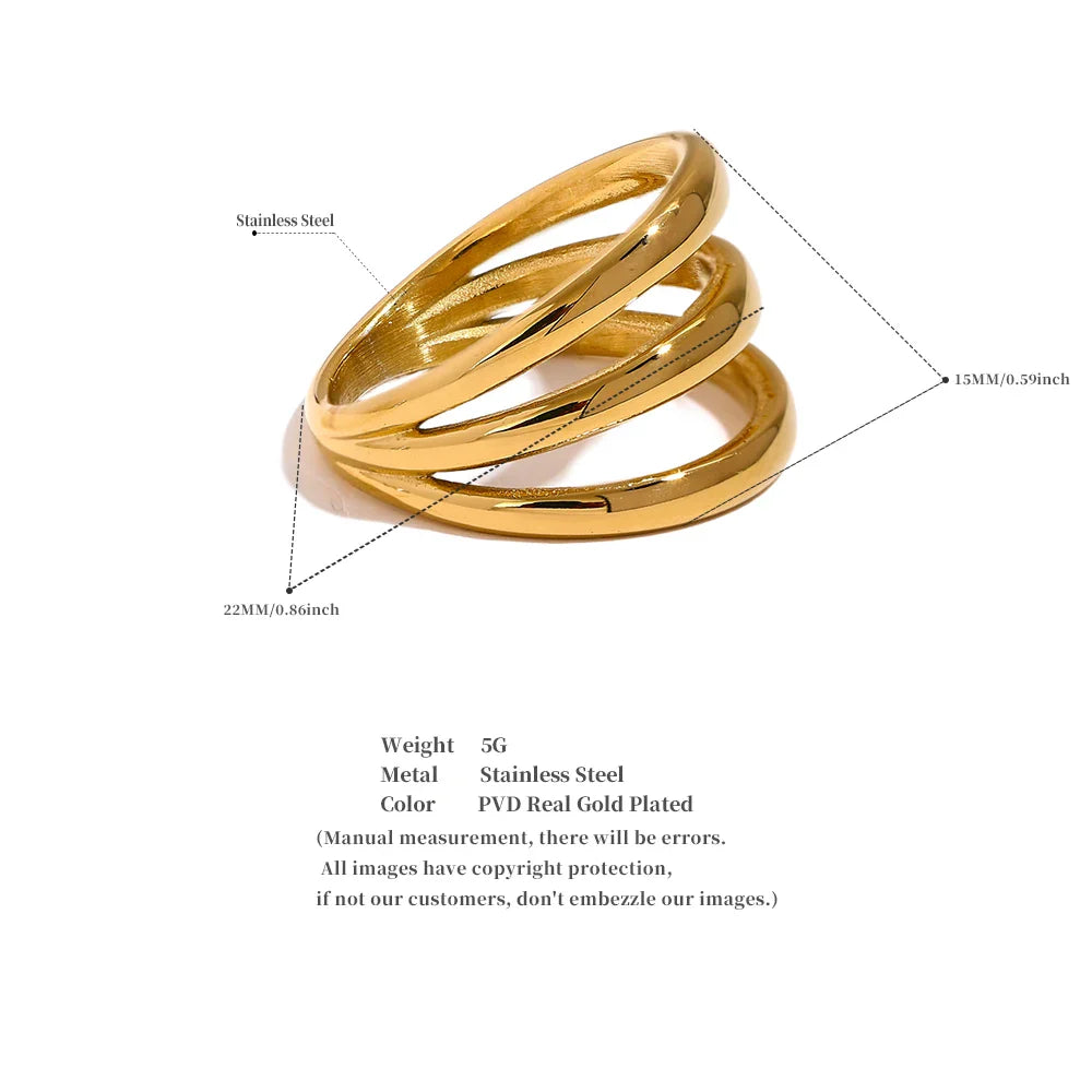 Kenza Layered Wide Ring