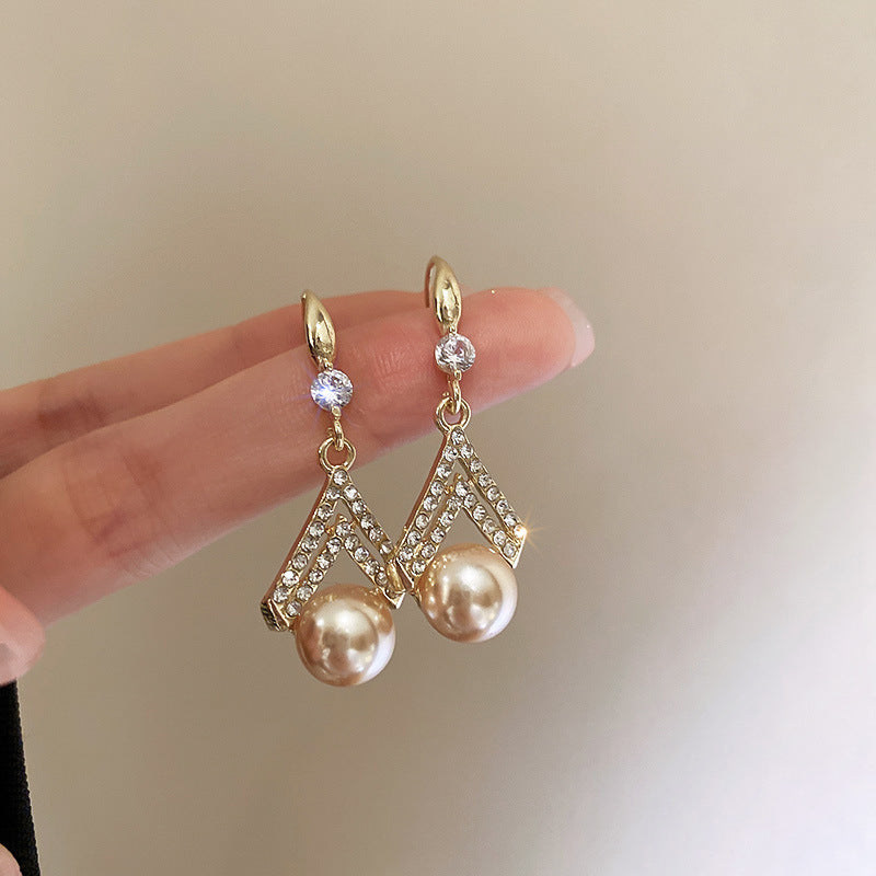 GOLD PLATED HANDMADE NATURAL PEARL EARRINGS