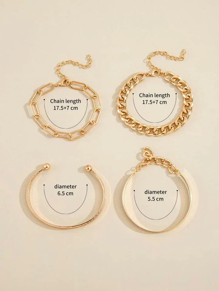 Elan Mercer Bracelet Set Silver
