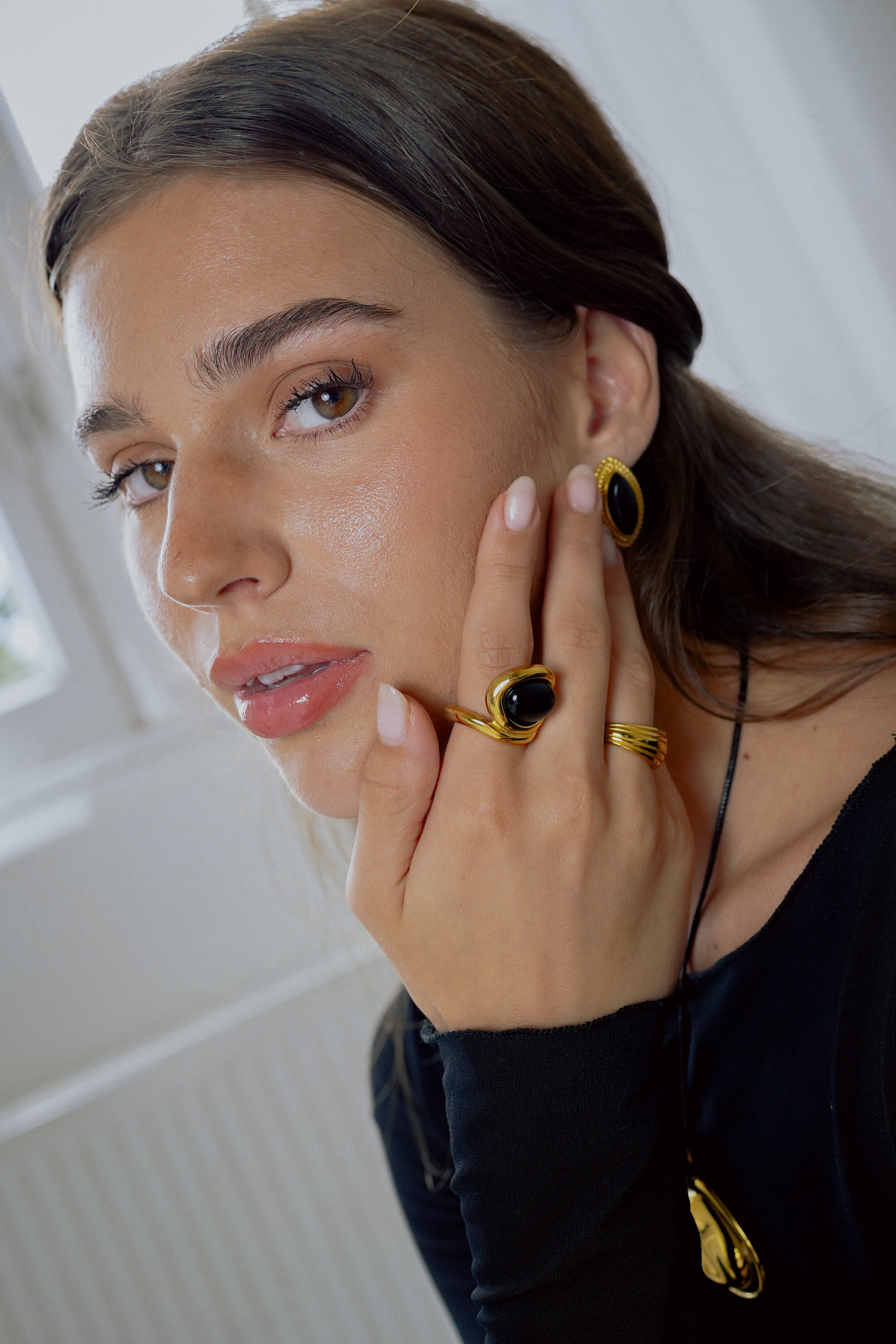 Elegant Gold-Plated Cocktail Ring