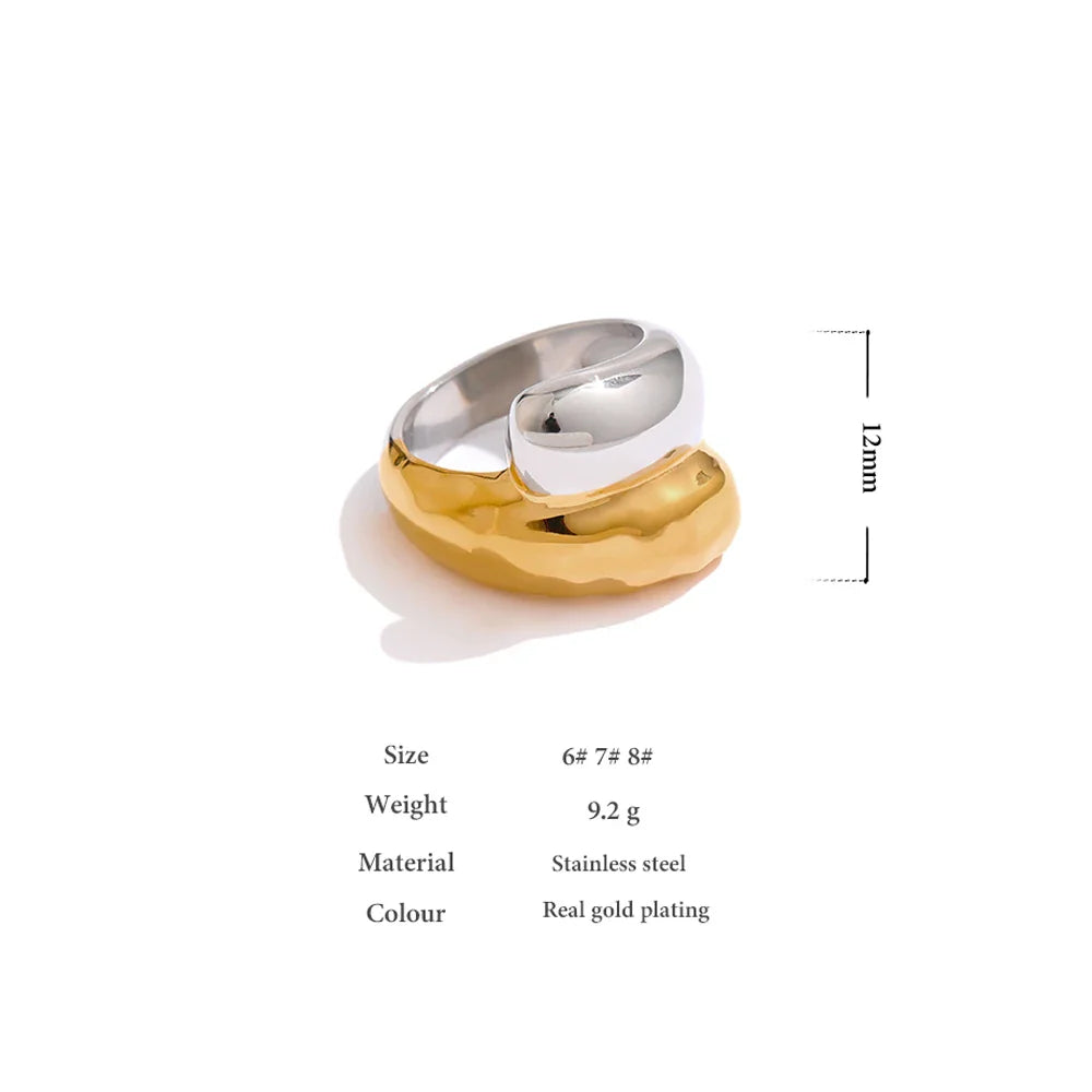 Martha Two-Tone Twist Ring