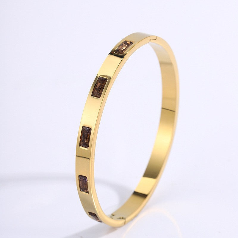 Renata Scarlatti Bracelet Brown Gold