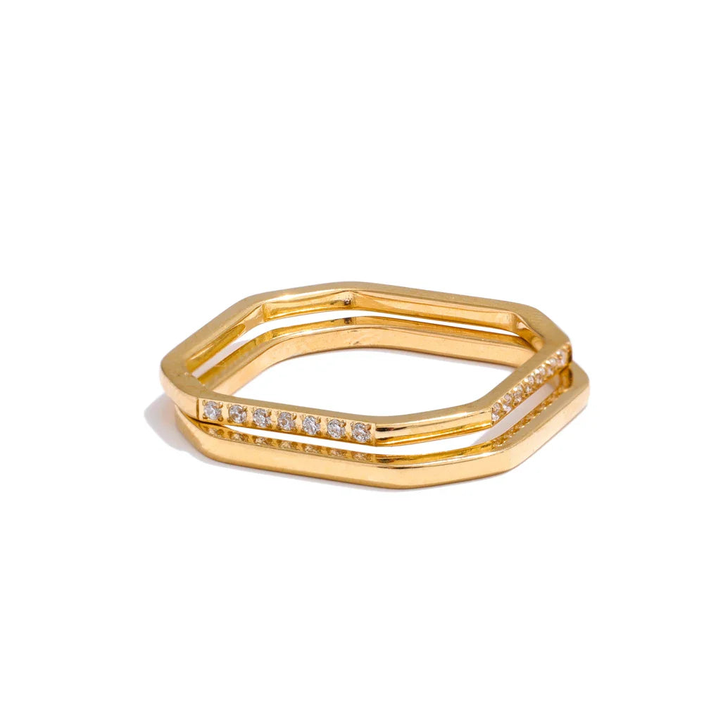 Dorothy Square Stackable Ring