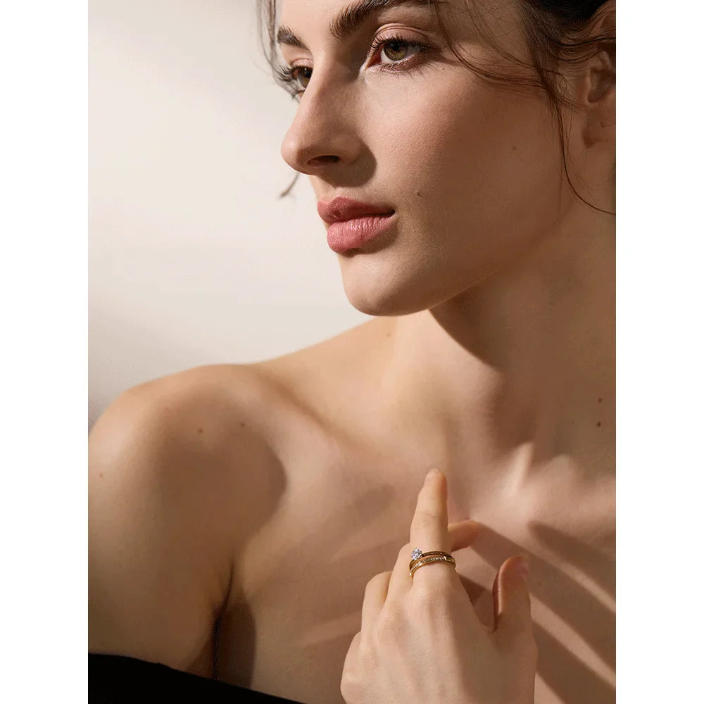 Liliana Sparkling Double Layer Ring