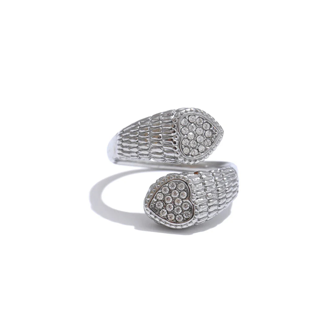 Eleanor Heart Snake Ring