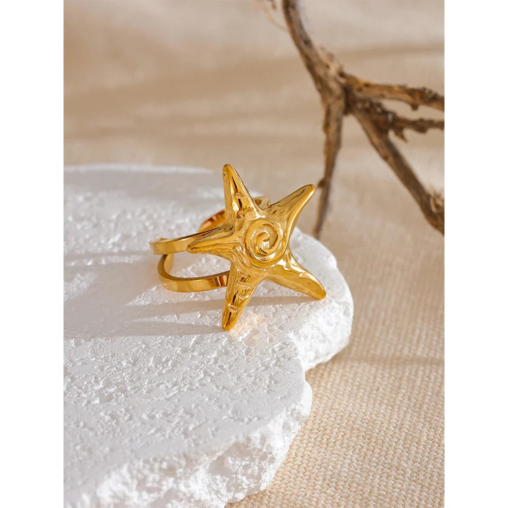 Ameya Starfish Cuff Ring