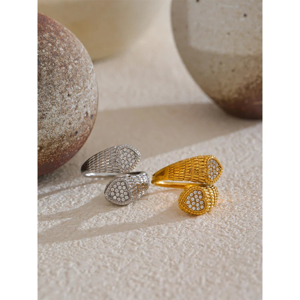 Eleanor Heart Snake Ring