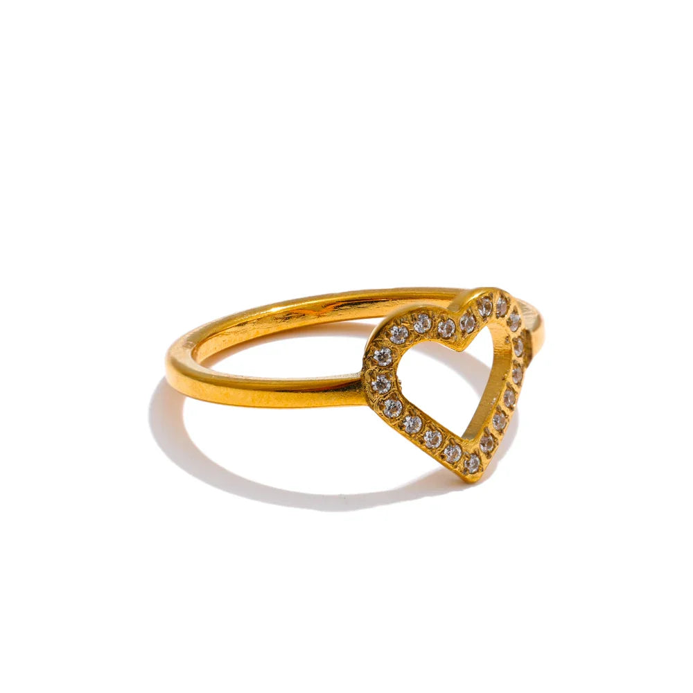 Marjorie Hollow Heart Ring