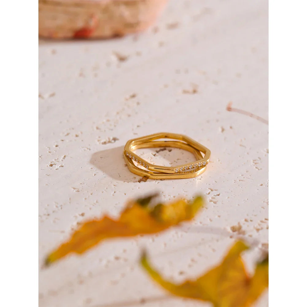 Dorothy Square Stackable Ring