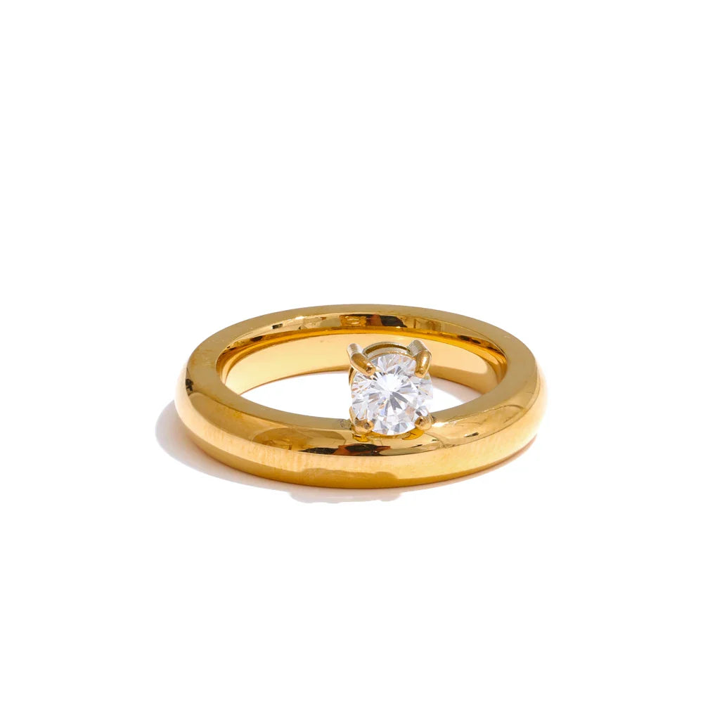 Daria Round Polished Ring