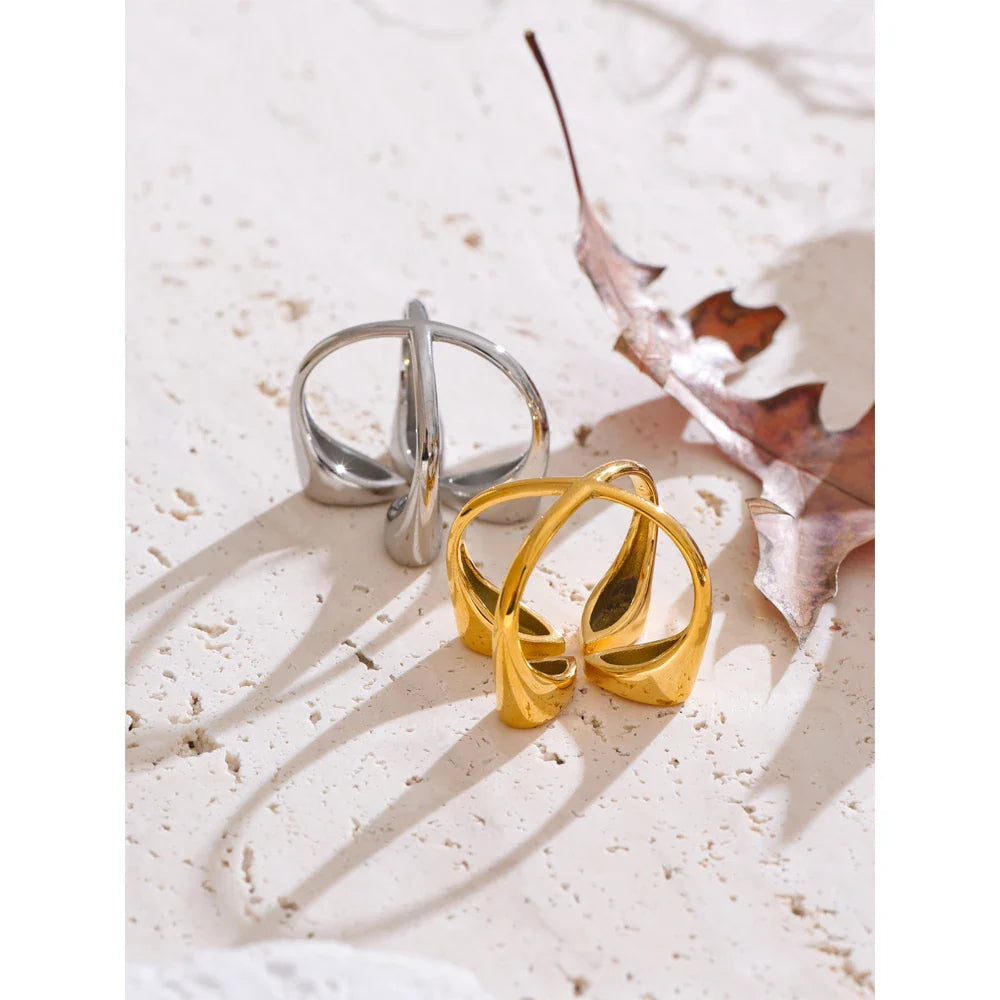 Adelina Flower Cuff Ring