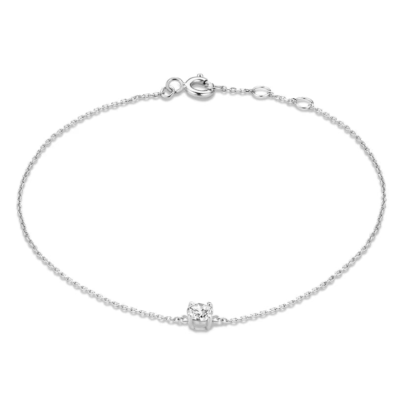 Cléa Moissanite Stone Bracelet Silver