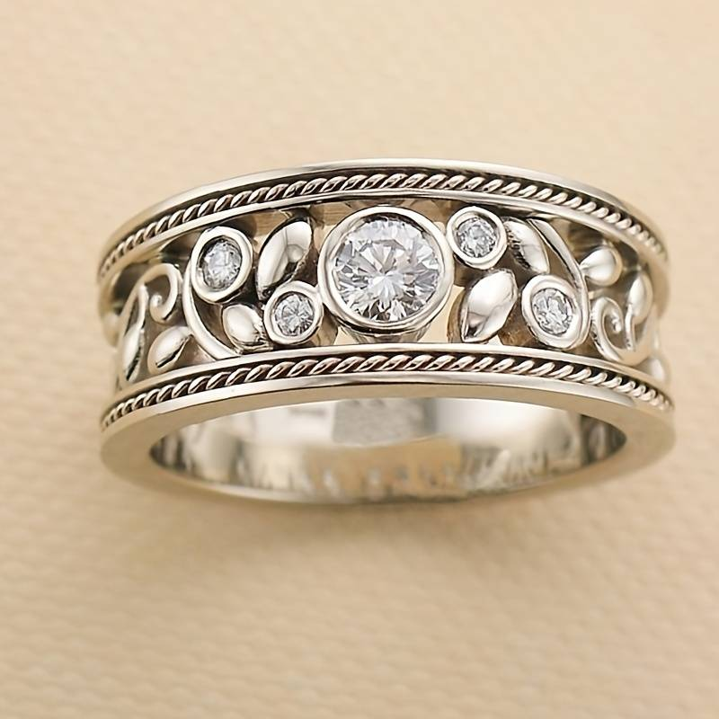 Vintage Silver & Zirconia Ring (BUY 1 GET 1 FREE)