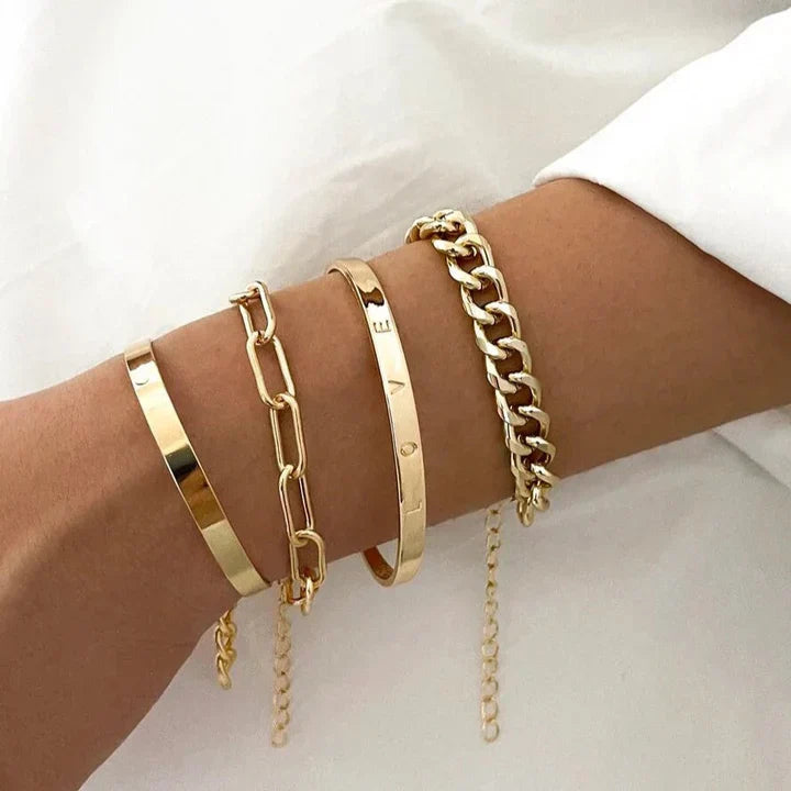 Elan Mercer Bracelet Set Gold