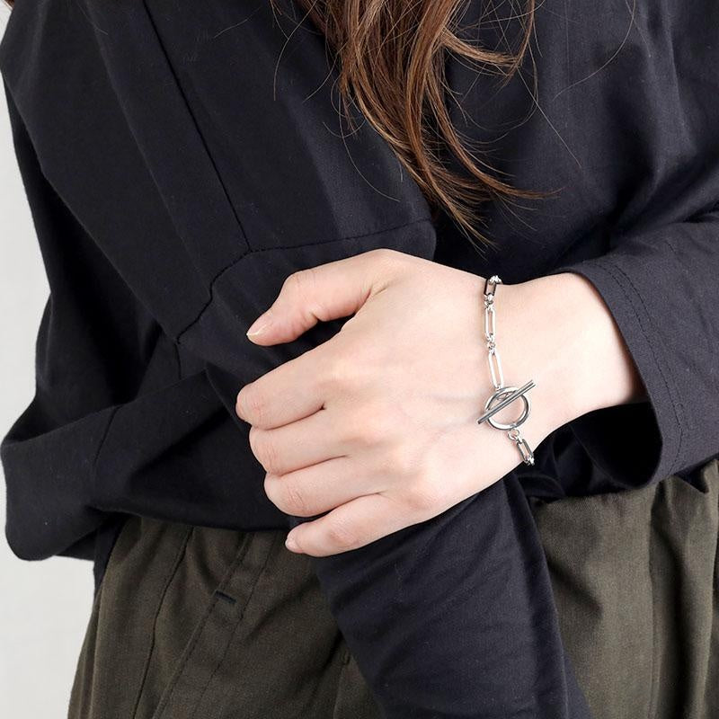 Link T-Bar Bracelet Silver